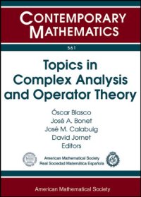 cover of the book Topics in Complex Analysis and Operator Theory