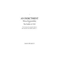 cover of the book AN INDICTMENT Whose Responsibility For The Failure of 1942