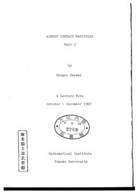 cover of the book Almost Contact Manifolds Part.2 - A Lecture Note