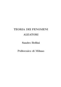 cover of the book Teoria dei fenomeni aleatori