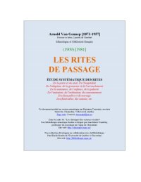 cover of the book Les rites de passage