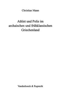 cover of the book Athlet und Polis im archaischen und frühklassischen Griechenland