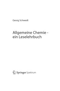 cover of the book Allgemeine Chemie - ein Leselehrbuch