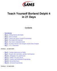 cover of the book Teach yourself Borland Delphi 4 in 21 Days