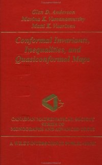 cover of the book Conformal Invariants, Inequalities, and Quasiconformal Maps