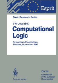 cover of the book Computational Logic: Symposium Proceedings, Brussels, November 13/14, 1990