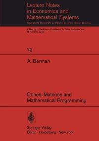 cover of the book Cones, Matrices and Mathematical Programming