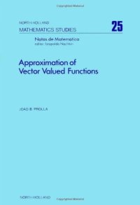 cover of the book Approximation of vector valued functions