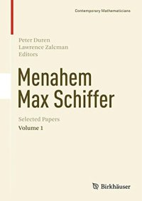 cover of the book Menahem Max Schiffer: Selected Papers Volume 1