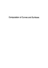 cover of the book Computation of curves and surfaces