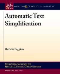 cover of the book Automatic Text Simplification