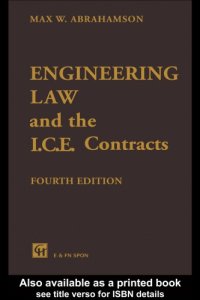 cover of the book Engineering law and the I.C.E. contracts