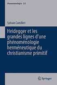 cover of the book Heidegger et les grandes lignes dʼune phénoménologie herméneutique du christianisme primitif