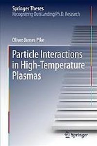 cover of the book Particle interactions in high-temperature plasmas