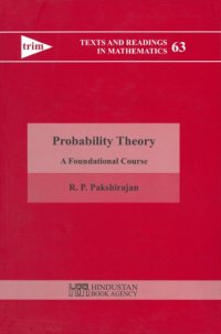 cover of the book Probability Theory : A Foundational Course