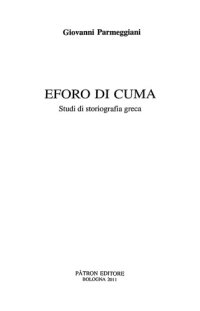 cover of the book Eforo di Cuma: studi di storiografia greca