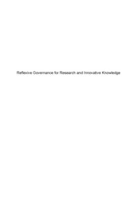 cover of the book Reflexive Governance for Research and Innovative Knowledge