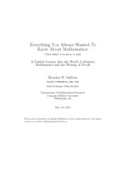 cover of the book Everything You Always Wanted To Know About Mathematics