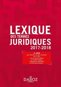 cover of the book Lexique des termes juridiques 2017-2018