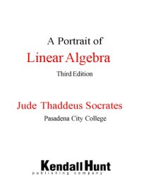 cover of the book A Portrait of Linear Algebra