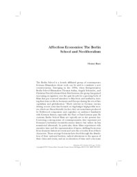 cover of the book Affectless Economies: The Berlin School and Neoliberalism