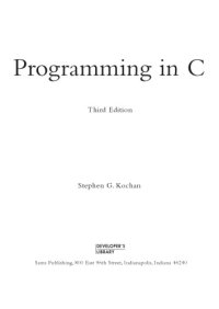 cover of the book Programming in C