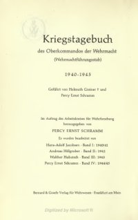 cover of the book Kriegstagebuch des Oberkommandos der Wehrmacht