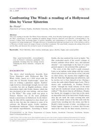 cover of the book Confronting The Wind: a reading of a Hollywood film by Victor Sjöström