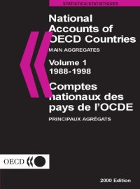 cover of the book National Accounts of OECD Countries 2000, Volume I, Main Aggregates