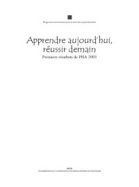 cover of the book Apprendre aujourd’hui, réussir demain : Premiers résultats de PISA 2003.