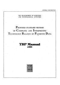 cover of the book Proposed standard method of compiling and interpreting technology balance of payments data : TMP manual 1990.