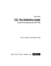 cover of the book CSS the definitive Guide. Visual Presentation for the Web