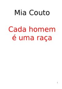 cover of the book Cada homem é uma raça