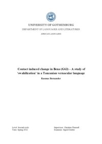 cover of the book Contact induced change in Bena (G63) – A study of ‘swahilization’ in a Tanzanian vernacular language