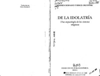 cover of the book De la idolatría. Una arqueología de las ciencias religiosas