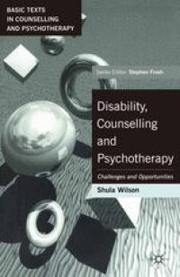 cover of the book Disability, Counselling and Psychotherapy: Challenges and Opportunities