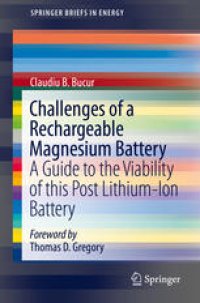 cover of the book  Challenges of a Rechargeable Magnesium Battery: A Guide to the Viability of this Post Lithium-Ion Battery