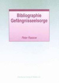 cover of the book Bibliographie Gefängnisseelsorge