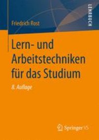 cover of the book  Lern- und Arbeitstechniken für das Studium