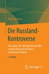 cover of the book Die Russland-Kontroverse: Eine Analyse des ideologischen Konflikts zwischen Russland-Verstehern und Russland-Kritikern