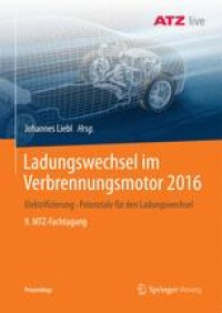 cover of the book  Ladungswechsel im Verbrennungsmotor 2016: Elektrifizierung - Potenziale für den Ladungswechsel - 9. MTZ-Fachtagung