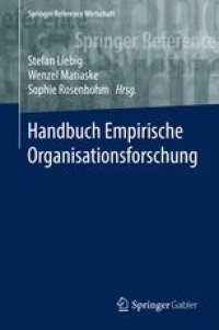 cover of the book Handbuch Empirische Organisationsforschung