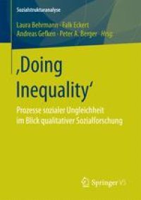 cover of the book ‚Doing Inequality‘: Prozesse sozialer Ungleichheit im Blick qualitativer Sozialforschung