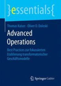 cover of the book Advanced Operations: Best Practices zur fokussierten Etablierung transformatorischer Geschäftsmodelle