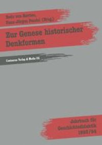 cover of the book Zur Genese historischer Denkformen: Qualitative und quantitative empirische Zugänge