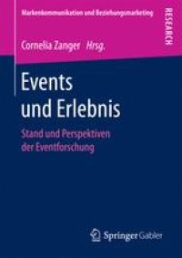 cover of the book  Events und Erlebnis: Stand und Perspektiven der Eventforschung