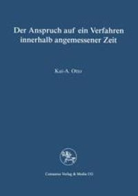 cover of the book Der Anspruch auf ein Verfahren innerhalb angemessener Zeit