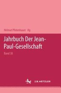 cover of the book Jahrbuch der Jean-Paul-Gesellschaft