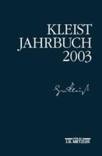 cover of the book Kleist-Jahrbuch 2003