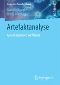 cover of the book Artefaktanalyse: Grundlagen und Verfahren